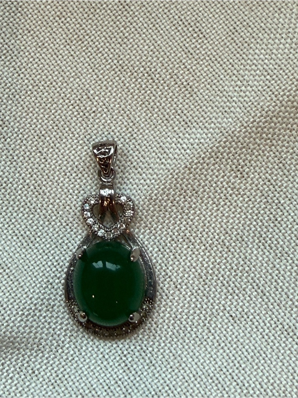 Green Gemstone Silver Pendant Necklace - Elegant Women’s Jewelry